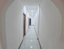 Bright and spacious hallway with marble flooring