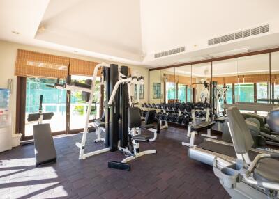 Fully equipped fitness center with various exercise machines
