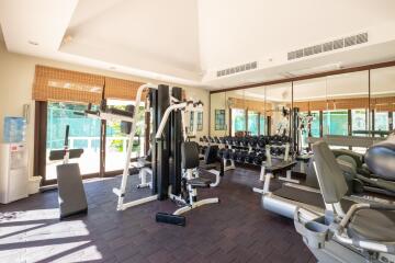 Fully equipped fitness center with various exercise machines