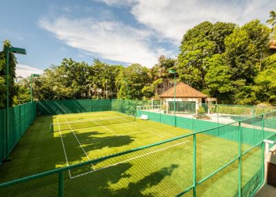 Outdoor tennis court