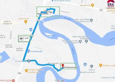 Map showing location and route to the property