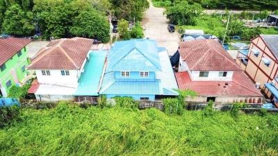 Aerial view of residential homes