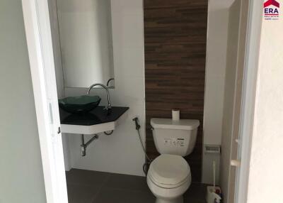 Modern bathroom with sink and toilet