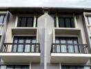 Exterior view of a modern residential building with balconies