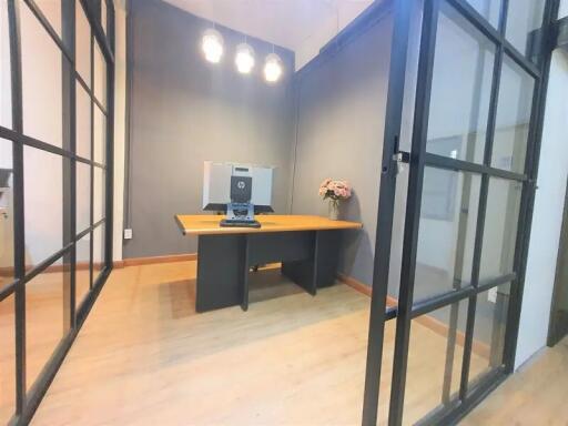 Modern office space with glass partitions