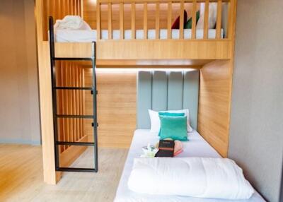 Cozy bedroom with bunk beds and modern decor