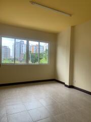 Bright empty bedroom with window view