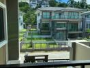 View of modern residential houses from a balcony