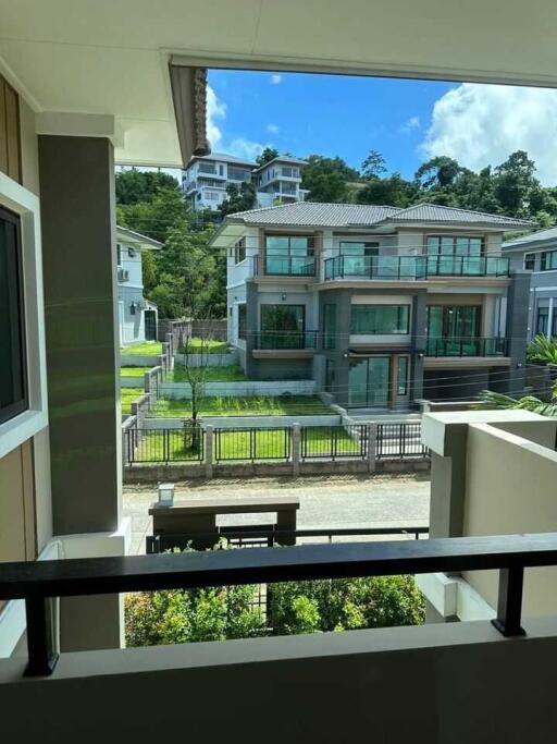 View of modern residential houses from a balcony