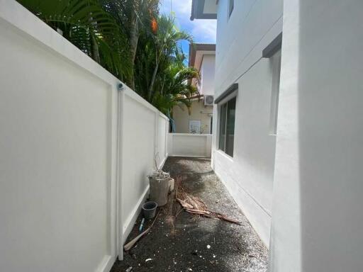 Side pathway with garden view