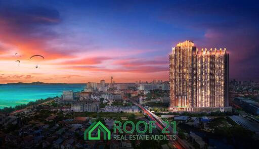 Pre-Sale Opportunity: 1-Bedroom Condo with Stunning Beach View in New High-Rise of Jomtien, Pattaya