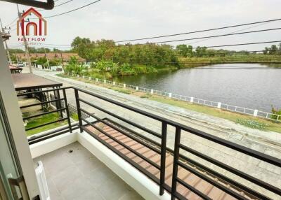 Balcony with scenic water view