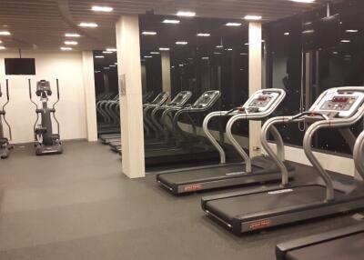 Gym with treadmills and exercise equipment