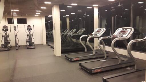 Gym with treadmills and exercise equipment