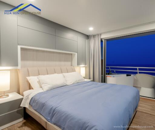 Milford Paradise: Newly renovated, high-quality on 15th fl., fully furnished 2-bedroom condo with sea view in Khao Tao, Hua Hin.