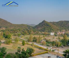 Scenic view of surrounding hills and greenery