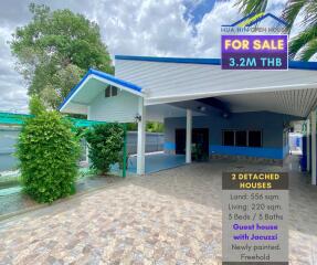 Exterior view of detached house for sale with yard