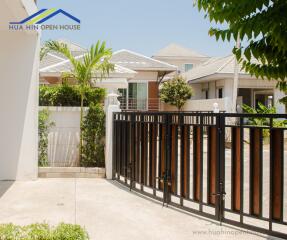 Gated residential area with modern houses