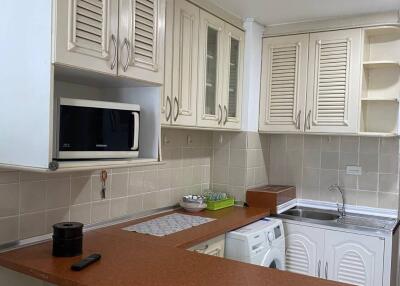 Modern kitchen with appliances and counter space