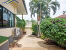 House exterior with garden