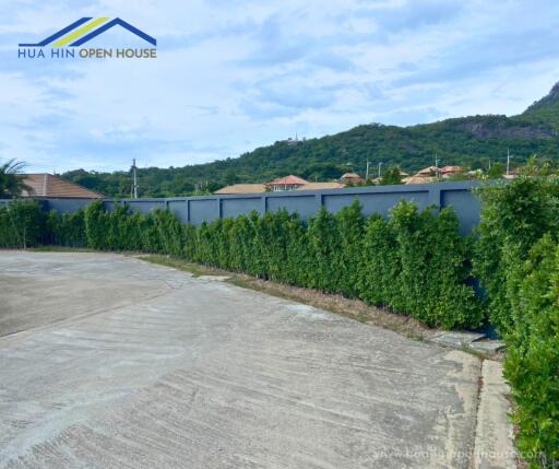 Outdoor area with a scenic view and greenery