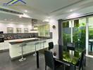 Modern kitchen with dining area