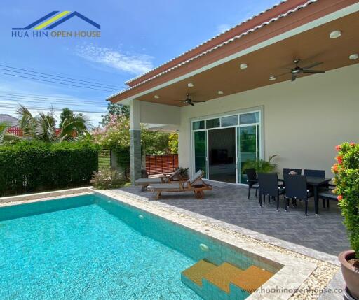 Outdoor patio with swimming pool