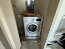 Small laundry area with washing machine