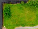 Aerial view of a plot of land