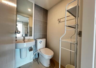 Modern bathroom with toilet and sink