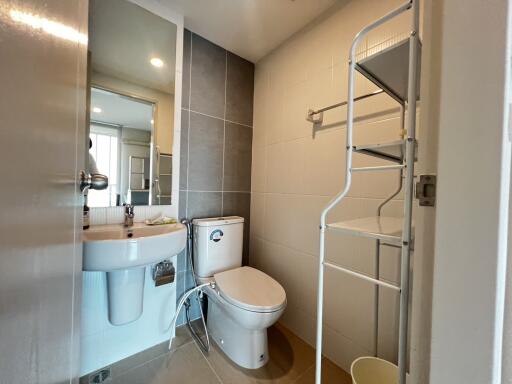 Modern bathroom with toilet and sink