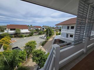 View from balcony overlooking a residential area