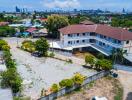 Aerial view of a residential building complex