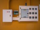 Electrical control panels on a wall