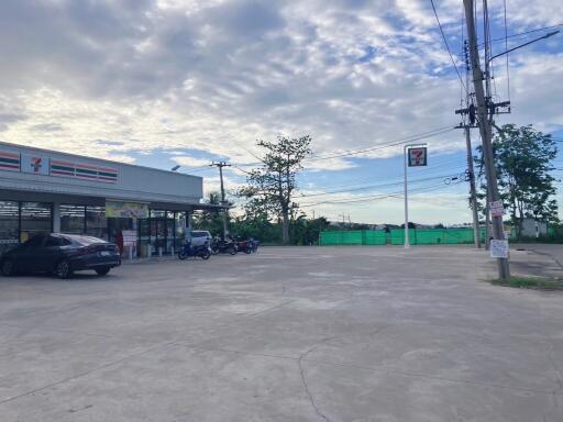 Convenience store with parking area