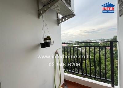 Balcony with railing and view
