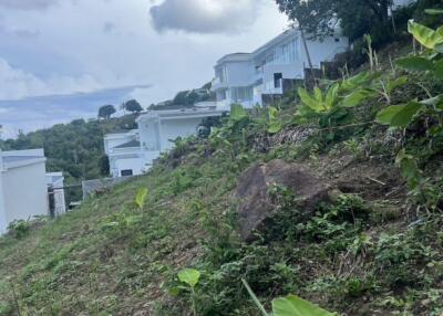 View of hillside residential buildings