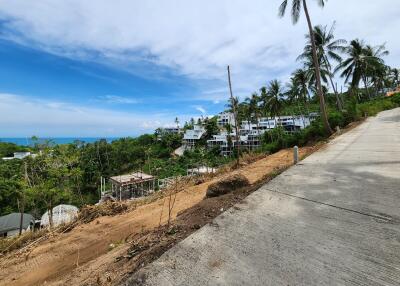 Neighborhood view with houses on hillside