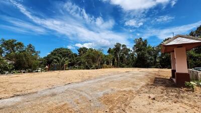 Empty lot with a clear sky