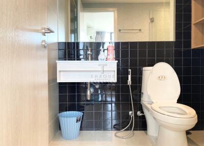 Modern bathroom with toilet and sink