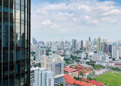 Panoramic city view from high-rise building