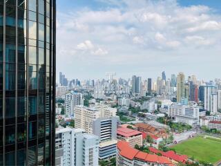 Panoramic city view from high-rise building