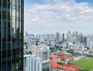 Panoramic city view from high-rise building