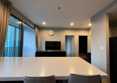 Modern living area with balcony view