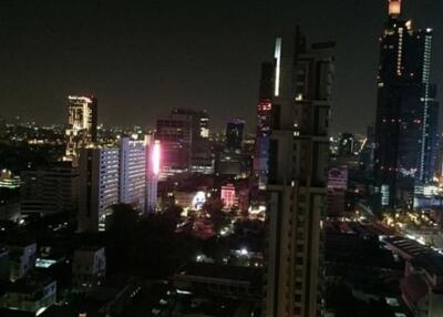 Night view of city buildings