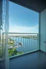 Balcony with a scenic river view