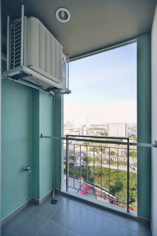 Balcony with city view