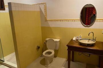 Bathroom with toilet and sink