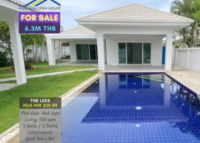 Exterior view of a house with a swimming pool