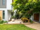 Beautifully landscaped garden area with lush greenery